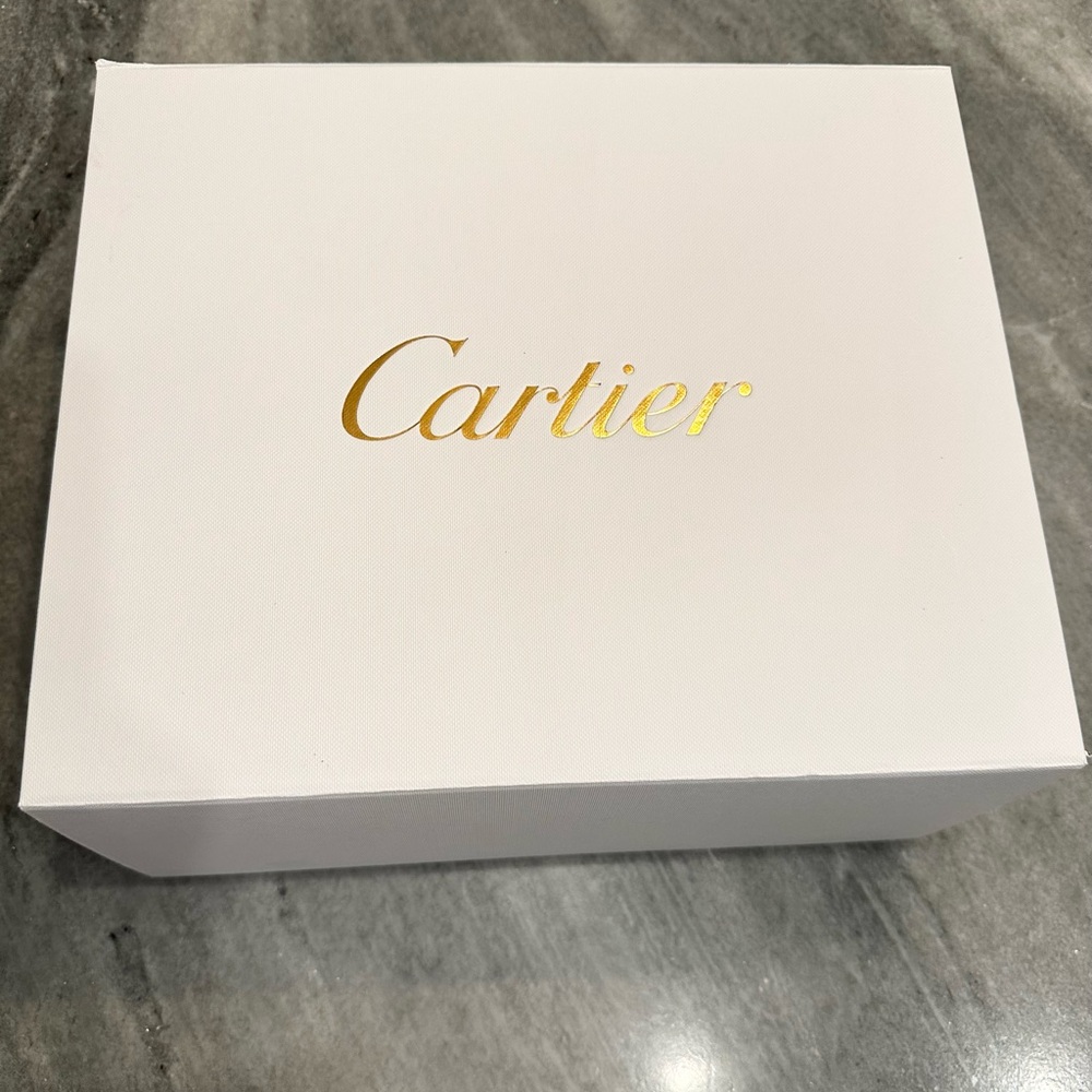 Cartier large White Box with Gold Logo